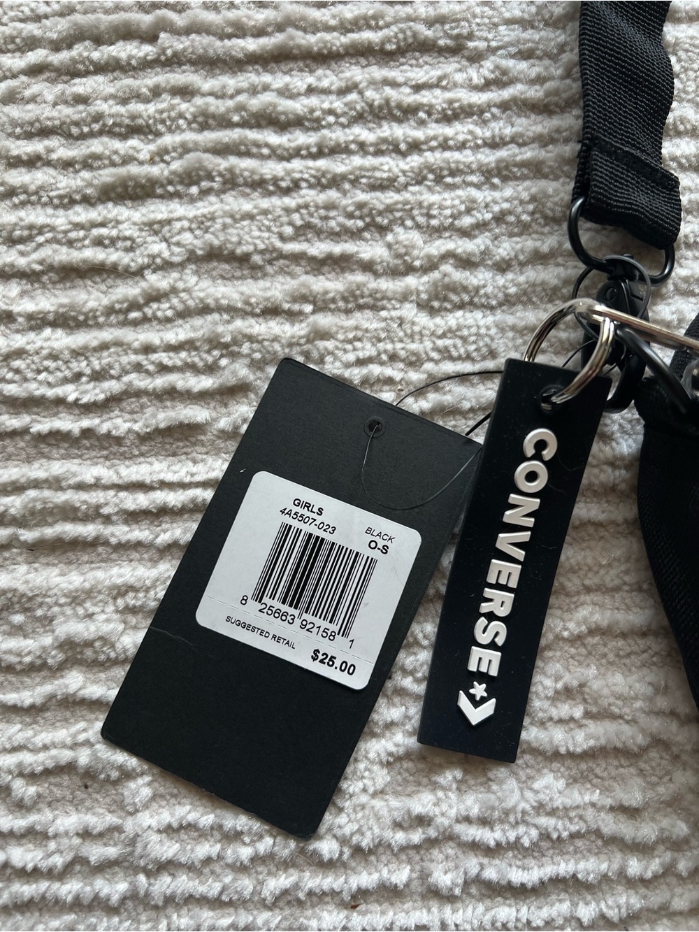 Converse Black Crossbody Bag with White Trim - Picture 2 of 5